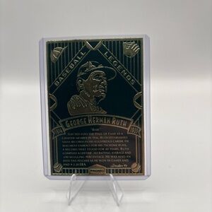 1993 Legendary Foils Baseball Legends George Herman "Babe" Ruth Promo-Green-HOF